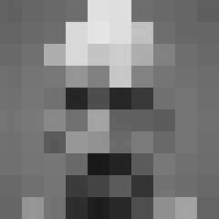 Anonymous pixel face black and white