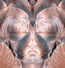 the worst blind man,  abstract symmetrical vertical photograph of the deserts of Africa from the...