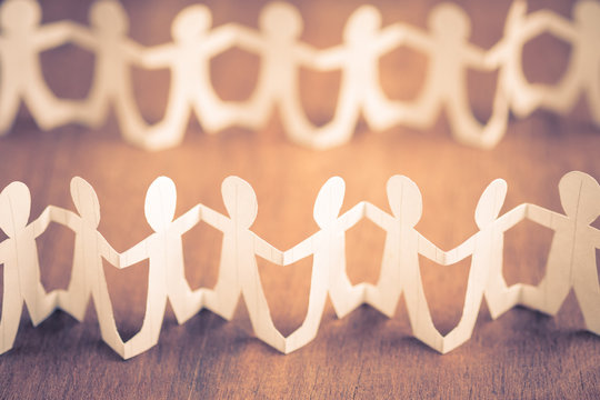 Many Paper Human Dolls