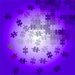 Abstract background scattering puzzle violet color