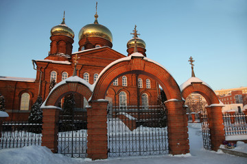 Obraz premium Saransk, Russia, Winter view at The Church Of St. Nicholas