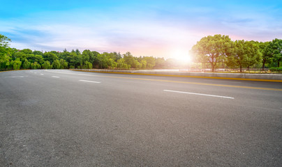 Road surface and sky cloud landscape..