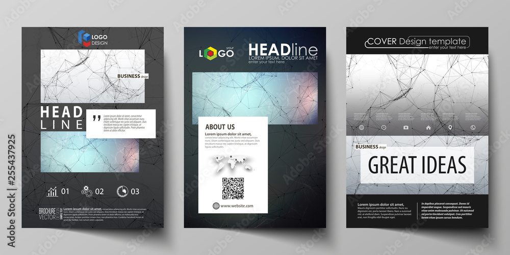 Wall mural business templates for brochure, magazine, flyer. cover design template, vector layout in a4 size. c