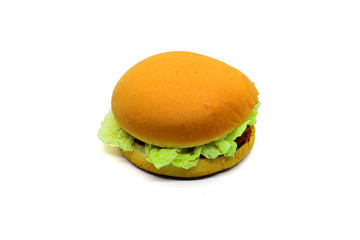 fresh tasty burger isolated on white background