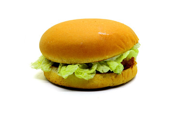 fresh tasty burger isolated on white background