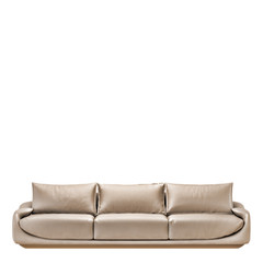 Obraz premium Leather soft sofa on a white background 3d
