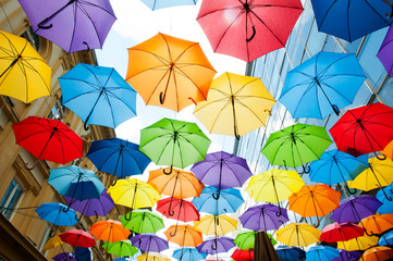 Colorful umbrellas background. Colorful umbrellas