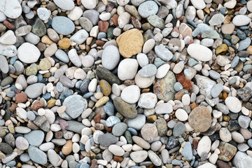 The texture of the stones, gravel beach.