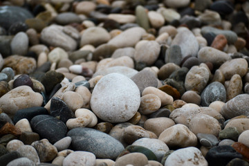 The texture of the stones, gravel beach.