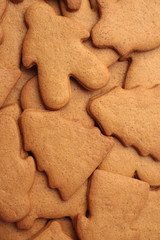 Gingerbread cookies, for backgrounds or textures