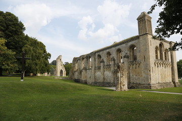 Fototapeta na wymiar The ruins of the Abbey, Glastonbury, Somerset