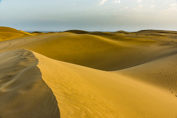 Maspalomas dunes in the south of the Gran Canaria Island, Canary Islands, Spain
