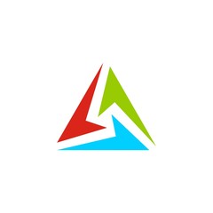 triangle logo abstract colorfull - Vector