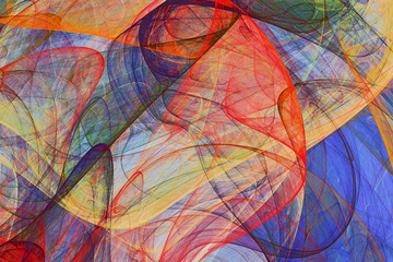 abstract painting background of colorful fluttering veils