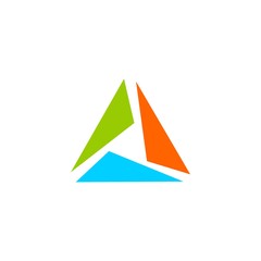 triangle logo abstract colorfull - Vector