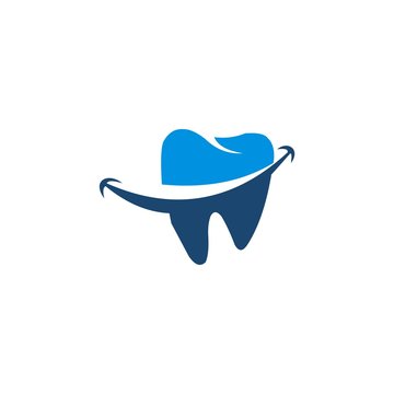 dental logo template vector blue - Vector