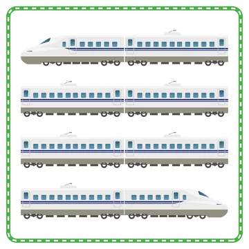 鉄道 電車のイラスト アイコン 新幹線の車両の横向イラスト ベクターデータ Stock ベクター Adobe Stock