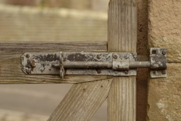 Bolt on a countryside gate