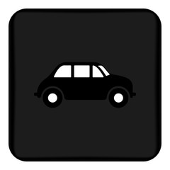 Vector, monochrome, flat icon of a small car