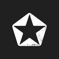 Icon of star in pentagon.
