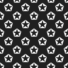 Seamless pattern with stars in pentagons.
