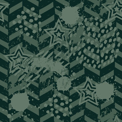 Template seamless pattern. Military style. Can be used on packaging paper, fabric, background for different images, etc.
