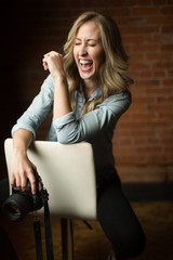 Laughing Photographer Portrait