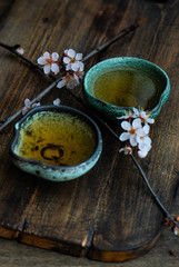 Asian style green tea concept