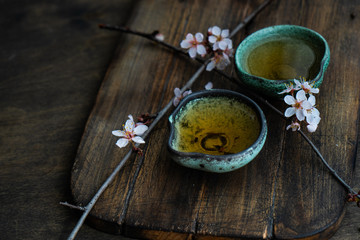 Asian style green tea concept