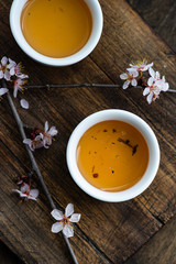 Asian style green tea concept