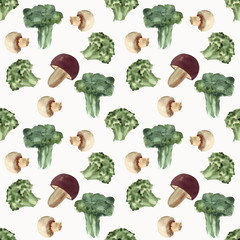 watercolor painted vegetables