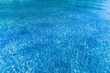 Blue turquoise transparent water surface