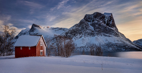 Steinfjorden red cabin