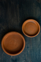 Empty bowl on wooden background