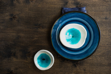 Empty bowl on wooden background
