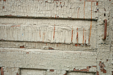 old brick wall with peeling paint