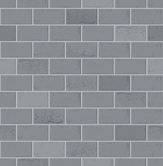 Brick wall. Grey brick texture. Seamless vector pattern. Vector