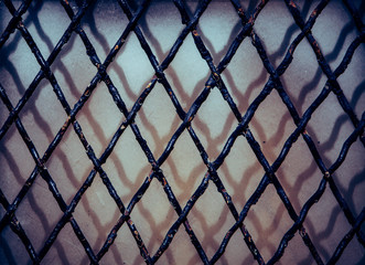 Fototapeta premium diamond pattern iron over window background