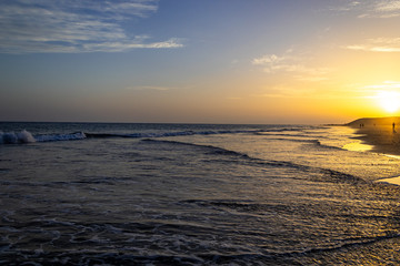 Obraz premium Atardecer en la playa