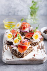 Scandinavian open faced sandwich