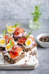 Scandinavian open faced sandwich
