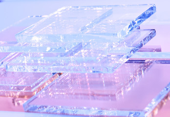 Fototapeta premium Transparent colored glass 