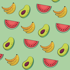 Healthy fruits background