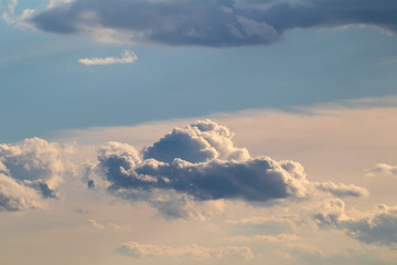 Fototapeta na wymiar Beautiful dramatic blue sky clouds after rain background