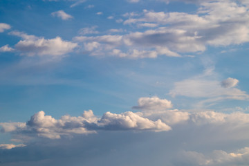 Beautiful dramatic blue sky clouds after rain background