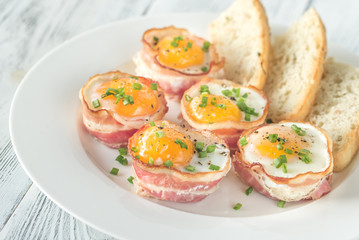 Bacon and egg cups