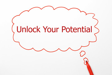 The text Unlock Your Potential 
