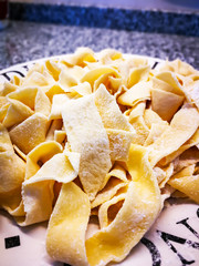 Plato de fideos caseros