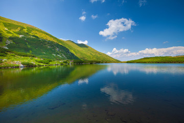 Fototapeta na wymiar Beautiful lake landscape in Romania