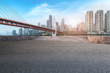 Fototapeta premium Urban Road, Highway and Construction Skyline